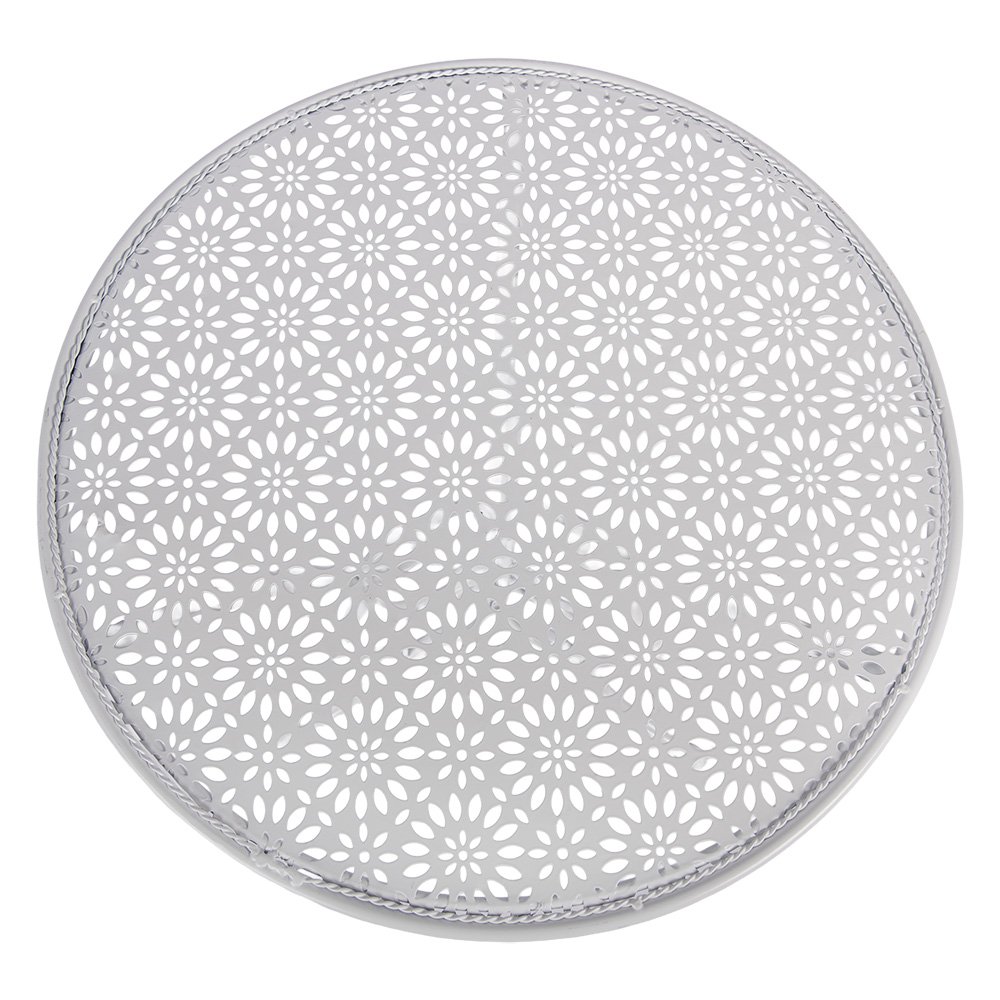 Bistroset Bistrotafel Bistrostoel 3-delig Ø 60x70 / 50x40x93 cm Wit Metaal
