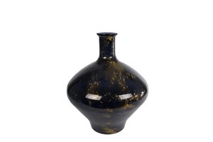 3R Vase Meguino L black-gold glass 37x37x46cm