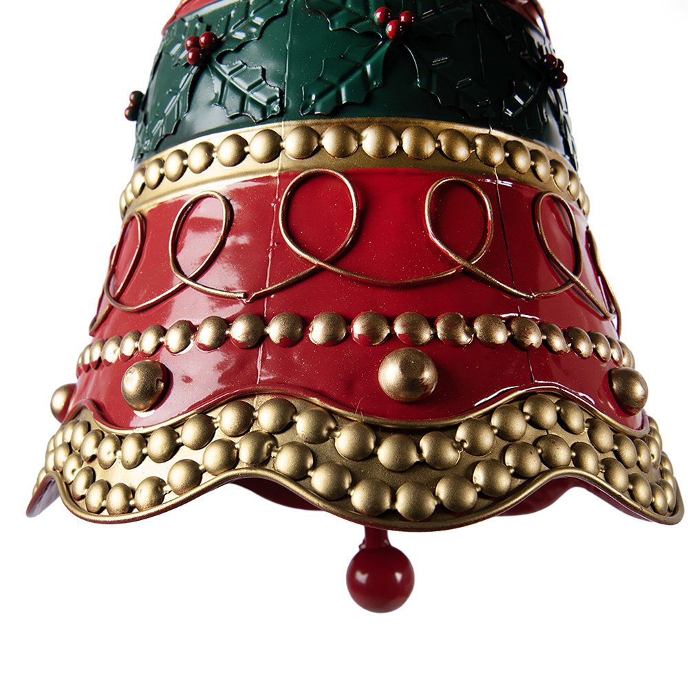 Kerstdecoratie Beeld Bel Ø 24x31 cm Rood Metaal