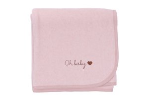 BIOLOGISCHE FLEECE DEKEN ROZE MELANGE