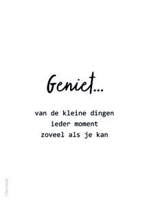 Poster Geniet - A4 formaat