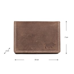 Cartera Mujer Mini Buffalo Leather - Cartera Mujer Extra Pequeña En 3 Colores Buffalo Leather