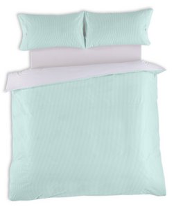 Conjunto de FUNDA NORDICA en funda de almohada Greta, kleur aqua - Cama de 180 (3 piezas) - 100% algodón - 200 hilos. Gewicht: 125