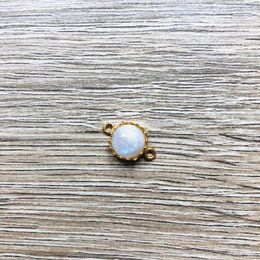 Margaux natuursteen armband verguld zilver
