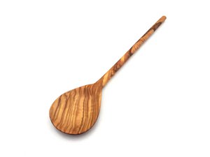 Cooking spoon with round handle 30 cm made of olive wood