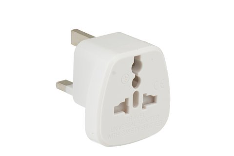 J-Line Reisestecker UK – Kunststoff – Weiß