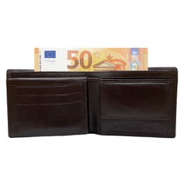 Arrigo - Pung Mænd - Brunt og Sort Læder - Billfold Model - Pung