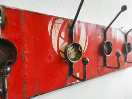 Coat rack 5 hooks made from recycled oil drums upcycling | different colors
