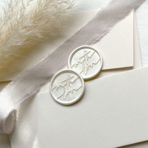 Wach seal "with love" - ​​color white -perlmut (PU = 10 pieces)