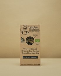Organic Greek mountain tea with whole stems and flowers, 40g. Natural, caffeine-free, and rich in antioxidants.