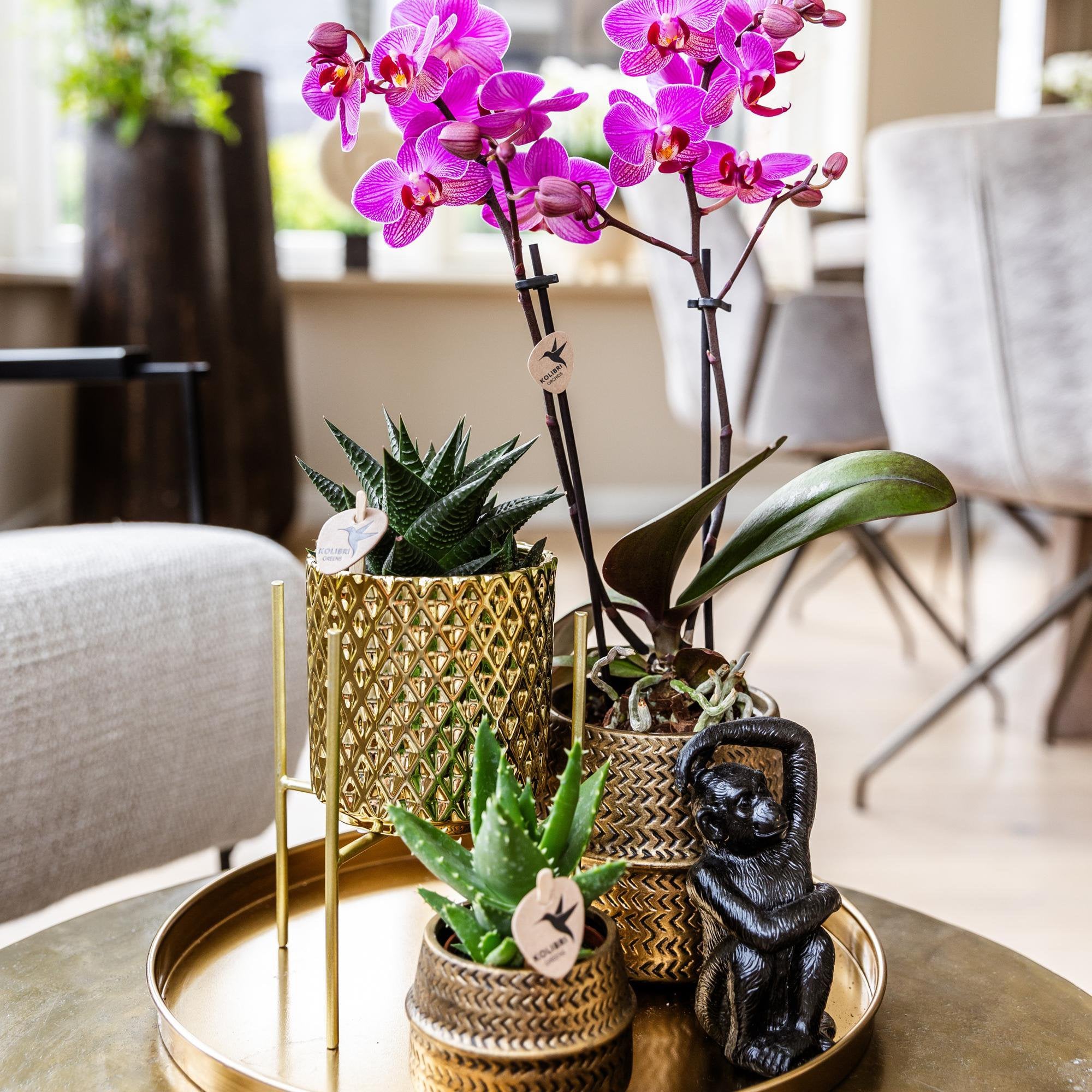 Plantenstandaard Goud Metaal voor Elegante Woondecoratie
