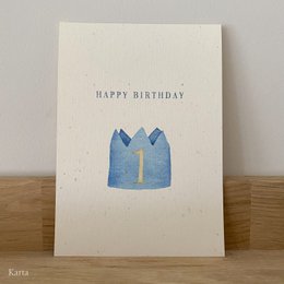 Greeting card - blue crown