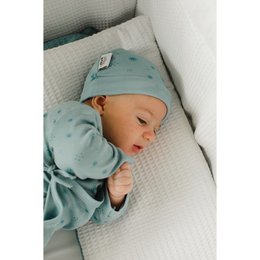 ENSEMBLE 5 PCS(CHEMISE+PANTALON+GANTS+BAVOIR+CHAUSSETTES)POUR NOUVEAU-NÉ (0-6 MOIS)-100%COTON-MOD. DUENDES - BLEU FONCÉ