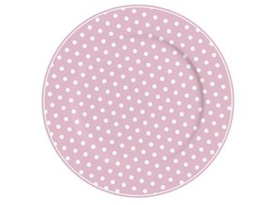 Porcelain large plate Polka dot pastel pink 23 cm Isabelle Rose