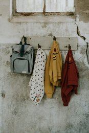 mini torba | płótno - chmurka szara