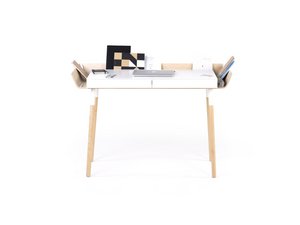 Wit Mijn schrijfbureau in berkenhout