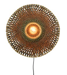 Wandlamp Bali 60cm zw./nat., M