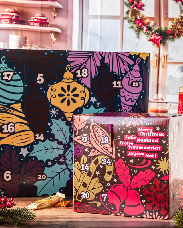 Veganer Adventskalender Würfel – Ohne Zuckerzusatz, vegan, glutenfrei