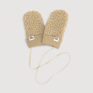 Fäustlinge aus Woll-Sherpa – weicher Sand
