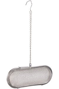 Edelstahl-Kräuter-Infuser-Ø4.4 x 12 cm- Tee und Kräuterfilter für Suppe, Brühe oder Eintopf-Kräuterbeutel Edelstahl Gewürzsiese- Kräuterbeutel- Küchengadget & Geschenk- Silber