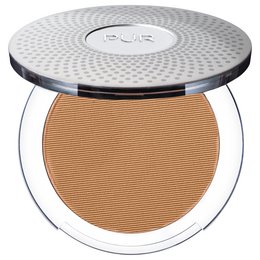 Pressed 4-in-1 powder tan compact with matte finish for a natural, flawless complexion. Includes shades for contouring, highlighting, and bronzing.