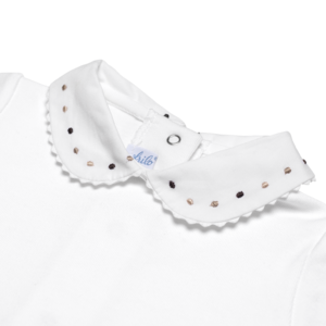 Long-sleeved body beige-brown made from 100% finest cotton