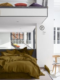 POSZEWKA NA KOŁDRĘ 240X220CM 100% PRANA LNIANA MOCHA