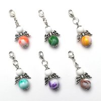 Guardian angel "Marla" keychain, 6-series set, silver-colored