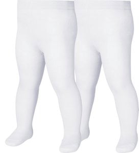 Tights Uni Twin-pack - white