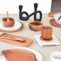 Handmade Coaster  Ø9 cm - Eco-friendly - Khaya Wood