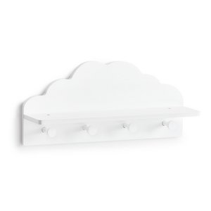 Children's wall coat rack 'Cloud', MDF, white