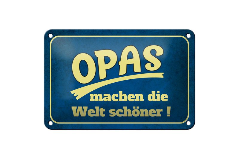 Tin sign saying 18x12cm Grandpas make the world more beautiful decoration