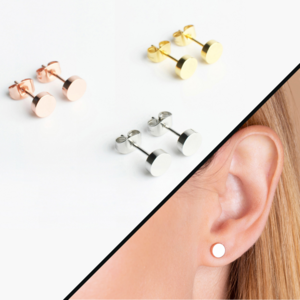 Kleine roestvrijstalen oorstekers in goud, rosé goud & zilver • 6mm • nikkelvrij / minimalistisch / duurzaam
