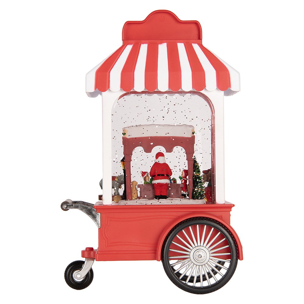 Kerstdecoratie met LED-verlichting en muziek 16x9x27 cm / 3xAA Rood Kunststof