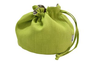 Brotkorb aus Leinen (grün)