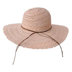Sonnenhut Kind Ø 58 cm rosa Papier Stro Kinderhut