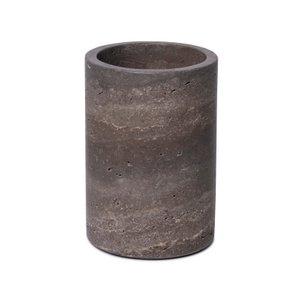 Titanium travertine vaas/wijnkoeler Ø12x18cm