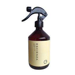 Cream-colored 500ml spray bottle with "Vanilla Sky" label, designed for room fragrance.