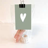 Gift bag candlestick - Heart blue