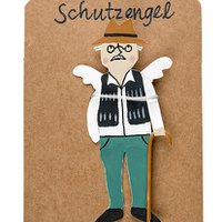 Schutzengel auf Karte "Für Opa" 9 cm VE 8