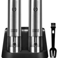LIFETIME salt and pepper mill electric - rechargeable & lots of accessories I battery set I pepper shaker pepper and salt mill for coarse salt