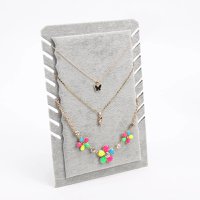 Sieradenstandaard voor 8 kettingen grijs