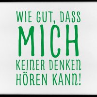 Magnet, 79 x 53mm, WIE GUT, DASS MICH KEINER DENKEN HÖREN KANN!