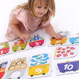 Make-a-Match Puzzle Number Train 3+