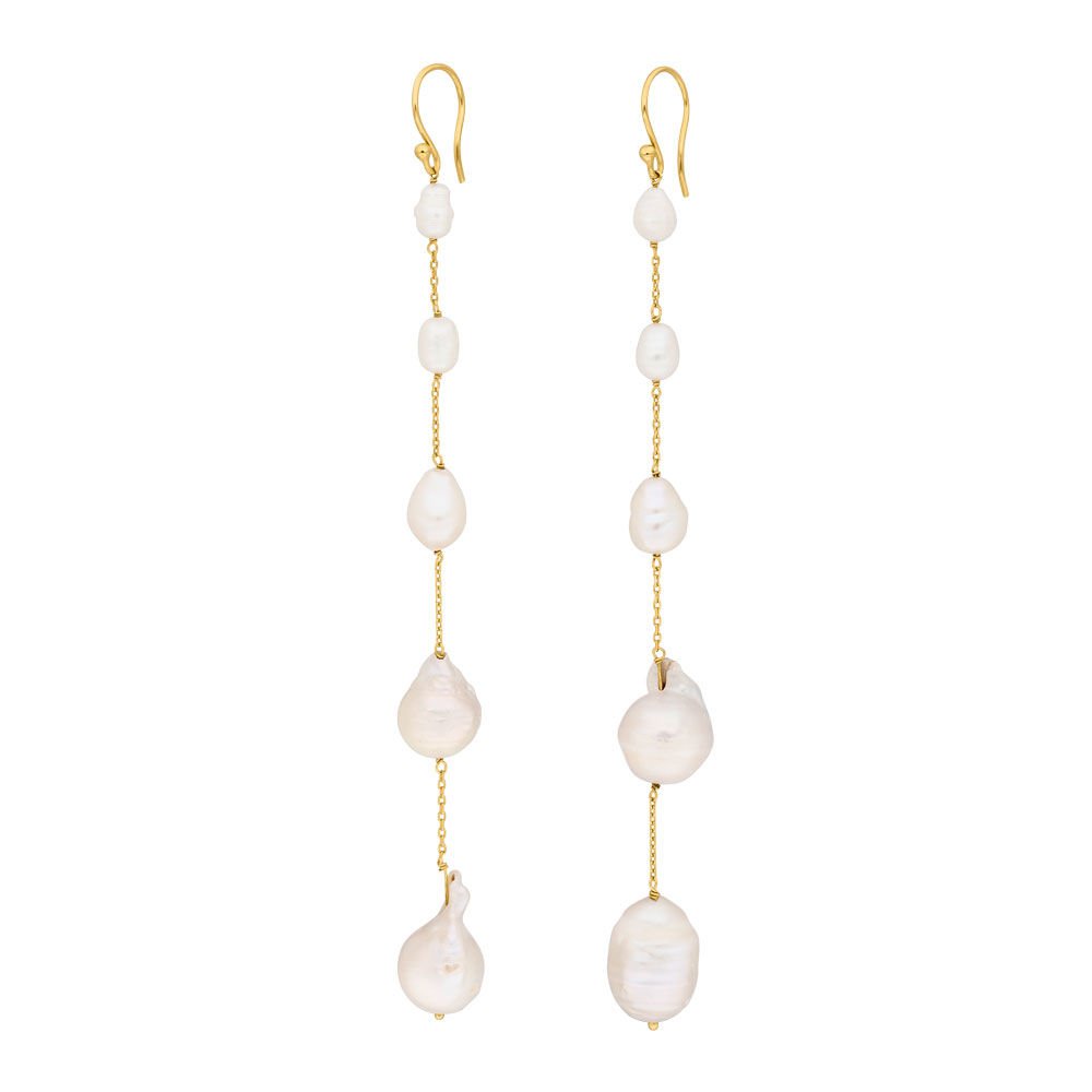 Orecchini A Perno Navachi Placcati Oro 18k Con Perle Finte Colorate – Eleganti E Moda, Cristalli Caramella – Confezione Regalo Con Panno