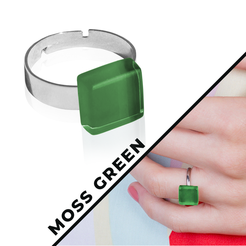 Minimalistisk ring med sten • 10 mm • justerbar i størrelse / individuel / bæredygtig