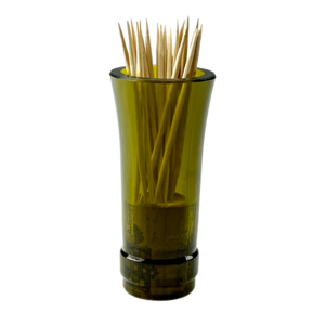 Upcycle toothpick holder made from a bottle