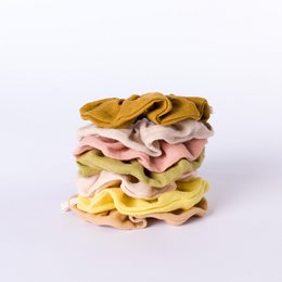 Scrunchie z organicznego lnu, barwionego roślinnie
