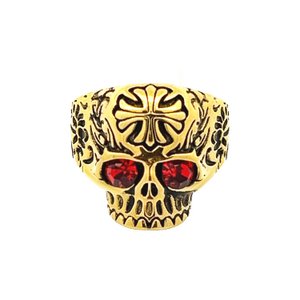 Men's Golden Skull Ring