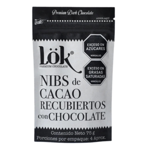 Cacao Nibs Covered with Dark Chocolate | 53% Cacao | 75g
